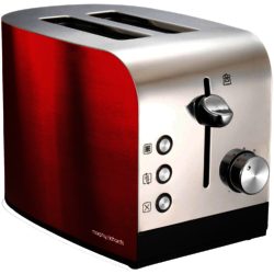 Morphy Richards 44206 Accents 2 Slice Toaster in Red